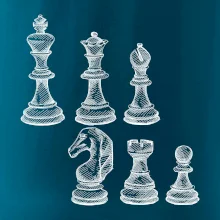 Šachové figúrky kreslené
