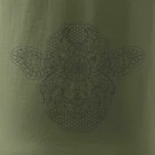 Steampunk včela čiernobiela