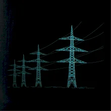 Tyrkysové stožiare vysokého napätia