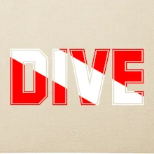 Dive nápis vlajka