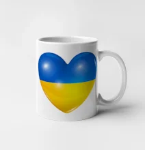 Ukrajina srdce vlajka