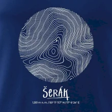 Šerák - vrstevnice v kruhu