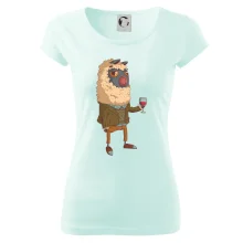 Alpaka s vínom muž