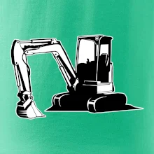 Bager bez nápisu čiernobiely Bager bez nápisu čiernobiely