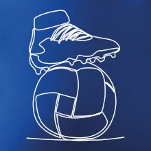 Futbalová lopta kopačka jedným ťahom