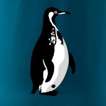 Tučniak čiernobiely z boku