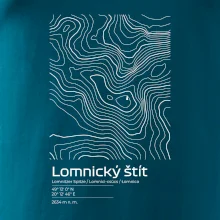 Lomnický štít - vrstevnice v obdĺžniku