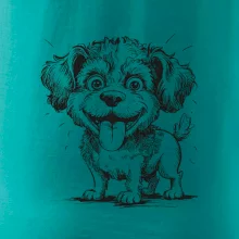 Lagotto romagnolo karikatúra vypláznutý jazyk