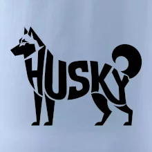 Husky nápis v tele
