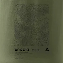 Snežka - vrstevnice v obdĺžniku