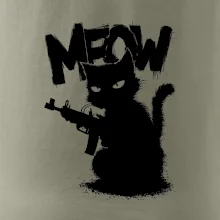 Meow mačka so zbraňou