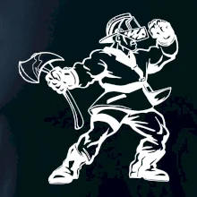 Hasič stojaci - nápis hasiči - Veľký nápis na chrbte