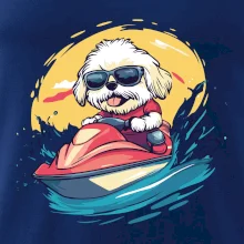 Lhasa Apso na vodnom skútri