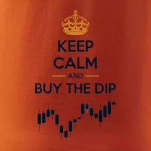 Keep Calm and Buy the Dip - koruna a graf