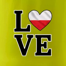 Love Poľská vlajka Love Poľská vlajka
