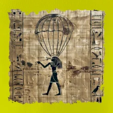 Egyptské hieroglyfy parašutista