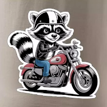 Mýval na motorke kreslený