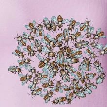 Včelia rodinka kruh (Pecka Design)