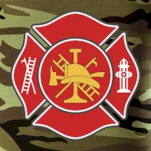 Fire department logo červené