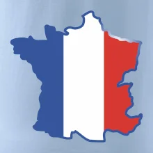 Francúzska vlajka mapa obrys Francúzska vlajka mapa obrys