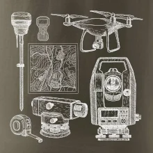 Geodet teodolit dron