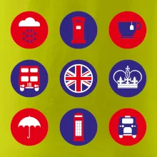 Anglicko symboly v kruhoch