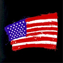 Americká vlajka ohnutá Americká vlajka ohnutá