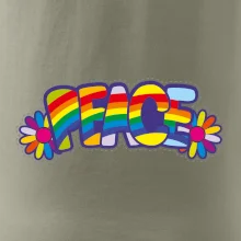 Peace nápis dúhový