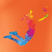 Volejbalistka splash s loptou