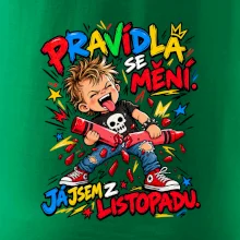 Pravidla se mění listopadový rebel s rozlomenou pastelkou