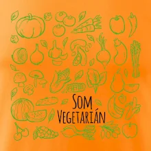 Som vegetarián - zelenina vo štvorci
