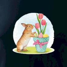 Veľkonočný zajačik tulipány Veľkonočný zajačik tulipány