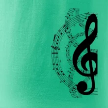 Husľový kľúč a noty