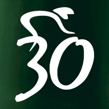 Cyklista oslavuje tridsiatku (30)