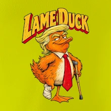 Trump jako kulhající kachna retro komiks