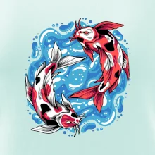 Yin & Yang Koi kapor - červený