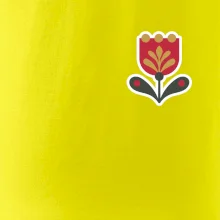 Folklór na prsníku tulipán