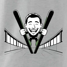 Vysmiatý kreslený skokan