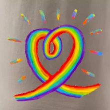 Srdce pride dúha kreslená