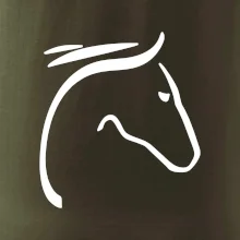 Kôň - hlava silueta