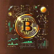 Bitcoin logo s grafmi