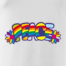 Peace nápis dúhový