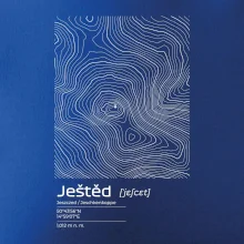 Ještěd - vrstevnice v obdĺžniku