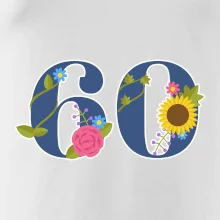 Kvetinové číslo kreslené - 60