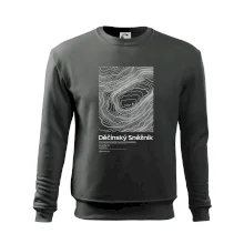 Děčínský Sněžník - vrstevnice v obdĺžniku