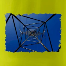 Stožiar vysokého napätia zospodu