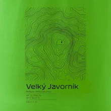 Velký Javorník (Beskydy) - vrstevnice v obdĺžniku
