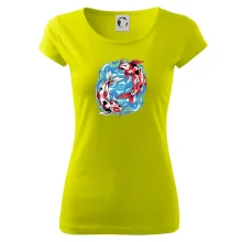 Yin & Yang Koi kapor - červený