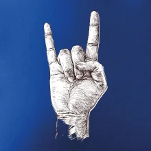 Rocková ruka kreslená Rocková ruka kreslená