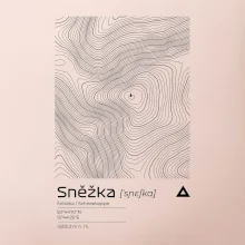 Snežka - vrstevnice v obdĺžniku